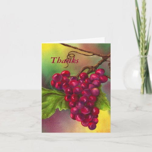 Cluster of Grapes Thank you card