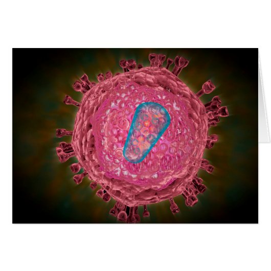 Cluster Of HIV Virus 2 Cards (Front Horizontal)
