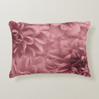 Cluster of ight Mauve Dahlias Floral Accent Pillow