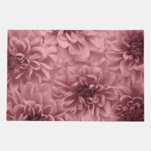 Cluster of ight Mauve Dahlias Floral Doormat