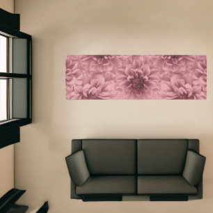 Cluster of ight Mauve Dahlias Floral Runner