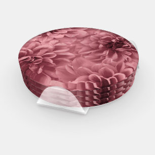 Cluster of Light Mauve Dahlia Flowers Coaster Set