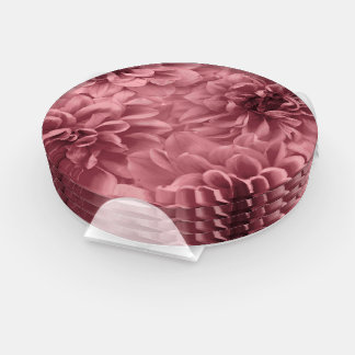 Cluster of Light Mauve Dahlia Flowers Coaster Set