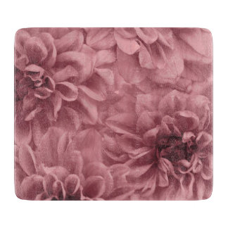 Cluster of Light Mauve Dahlia Flowers Cutting Board