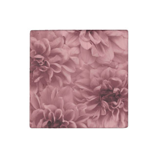 Cluster of Light Mauve Dahlia Flowers Stone Magnet