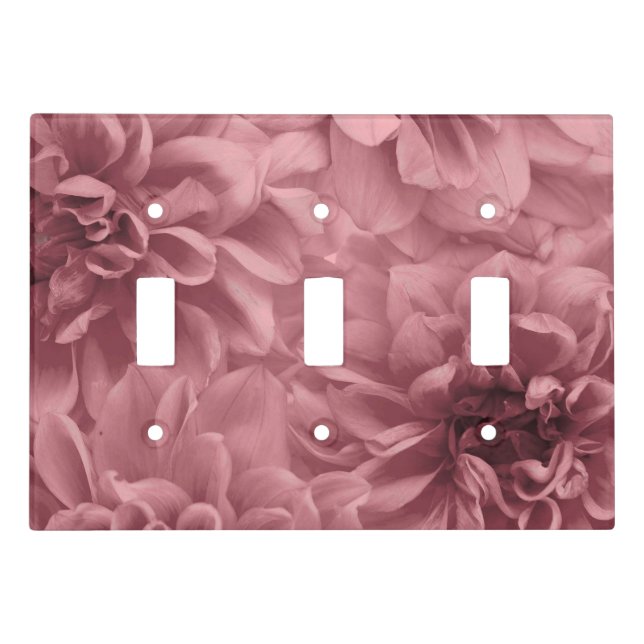 Cluster of Light Mauve Dahlia Flowers Switch Cover (Front)