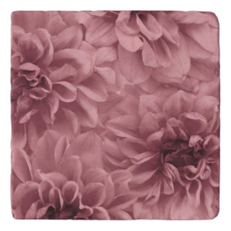 Cluster of Light Mauve Dahlia Flowers Trivet