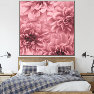 Cluster of light Mauve Dahlias Canvas Print