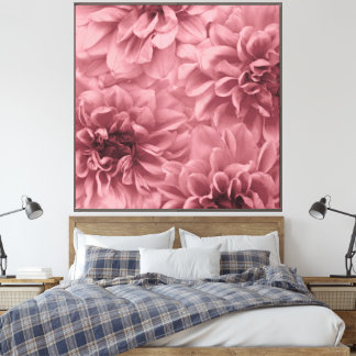 Cluster of light Mauve Dahlias Canvas Print