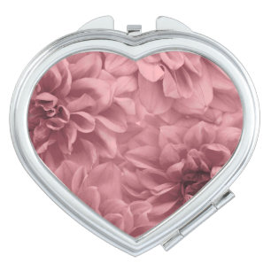 Cluster of Light Mauve Dahlias Floral Compact Mirror