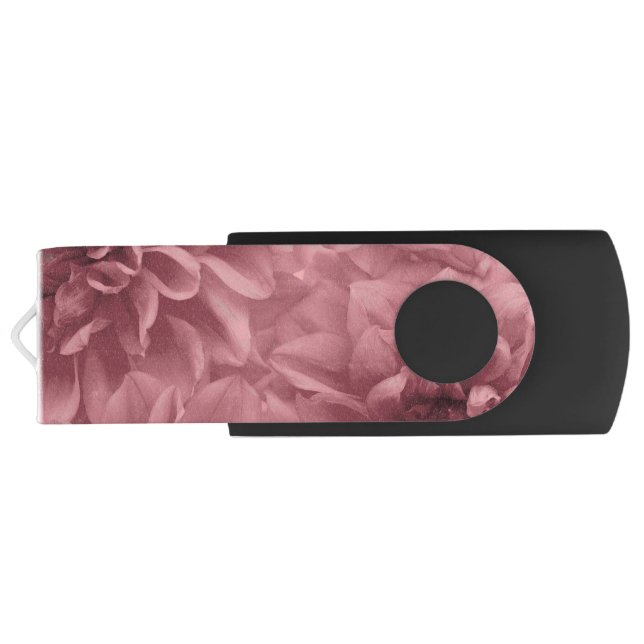 Cluster of Light Mauve Dahlias Floral Flash Drive (Back)