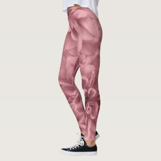Cluster of Light Mauve Dahlias Floral Leggings