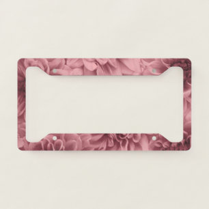 Cluster of Light Mauve Dahlias Floral License Plate Frame