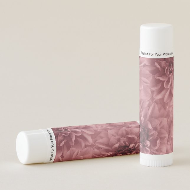 Cluster of Light Mauve Dahlias Floral Lip Balm (Front)