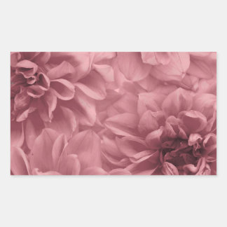 Cluster of Light Mauve Dahlias Floral Rectangular Sticker
