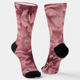 Cluster of Light Mauve Dahlias Floral Socks