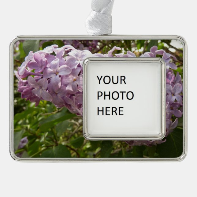 Cluster of Lilac Blossoms Spring Floral Christmas Ornament (Front)