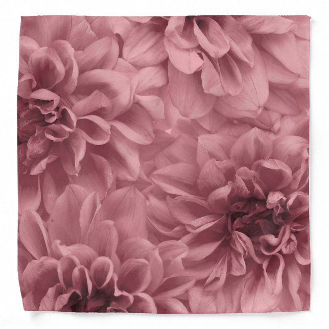 Cluster of Mauve Dahlias Floral Bandana (Front)