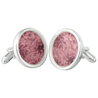 Cluster of Mauve Dahlias Floral Cufflinks