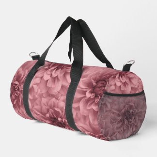Cluster of Mauve Dahlias Floral Duffle Bag