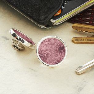 Cluster of Mauve Dahlias Floral Lapel Pin