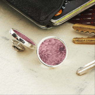 Cluster of Mauve Dahlias Floral Lapel Pin
