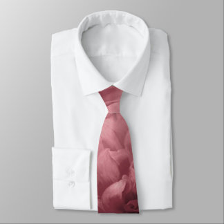 Cluster of Mauve Dahlias Floral Neck Tie