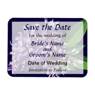 Cluster of Purple Lilacs Save the Date Magnet