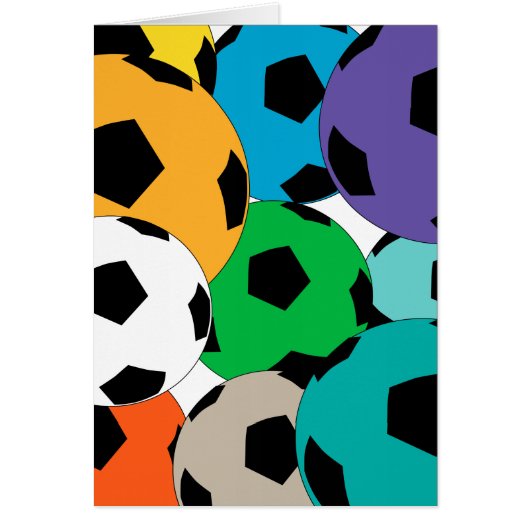 cluster of soccer balls cards (Front)
