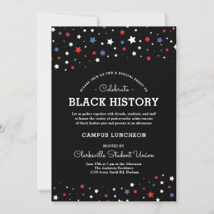 Cluster of Stars Black History Event RWBB Invitation
