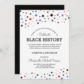 Cluster of Stars | Black History Event RWBB White Invitation