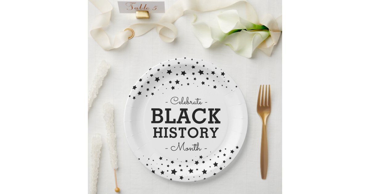 Cluster of Stars Celebrate Black History Paper Plates Zazzle
