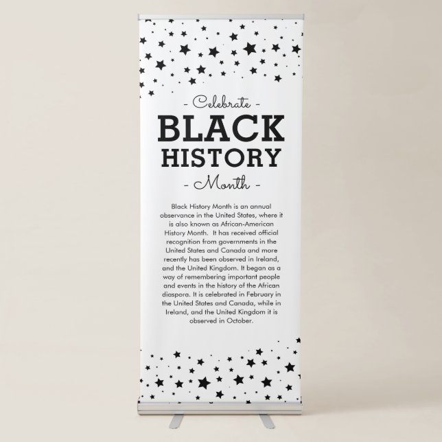 Cluster of Stars | Celebrate Black History Retract Retractable Banner (Front)