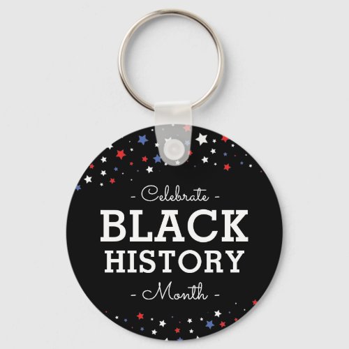 Cluster of Stars  Celebrate Black History RWBB Keychain