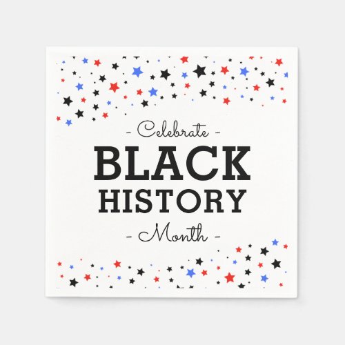 Cluster of Stars  Celebrate Black History RWBB Napkins