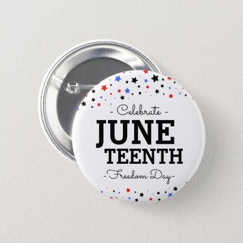 Cluster of Stars  Celebrate Juneteenth Button