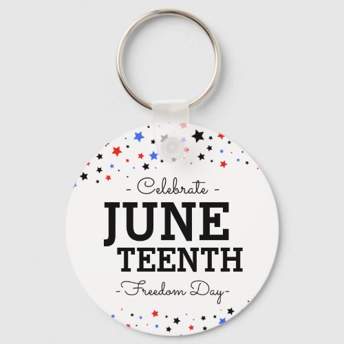 Cluster of Stars  Celebrate Juneteenth Button Key Keychain