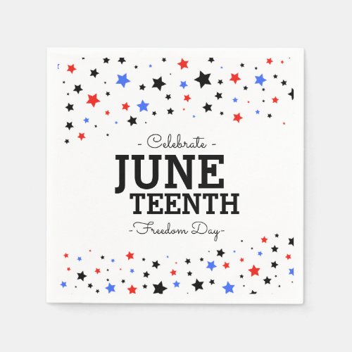 Cluster of Stars Celebrate Juneteenth Freedom Day Napkins