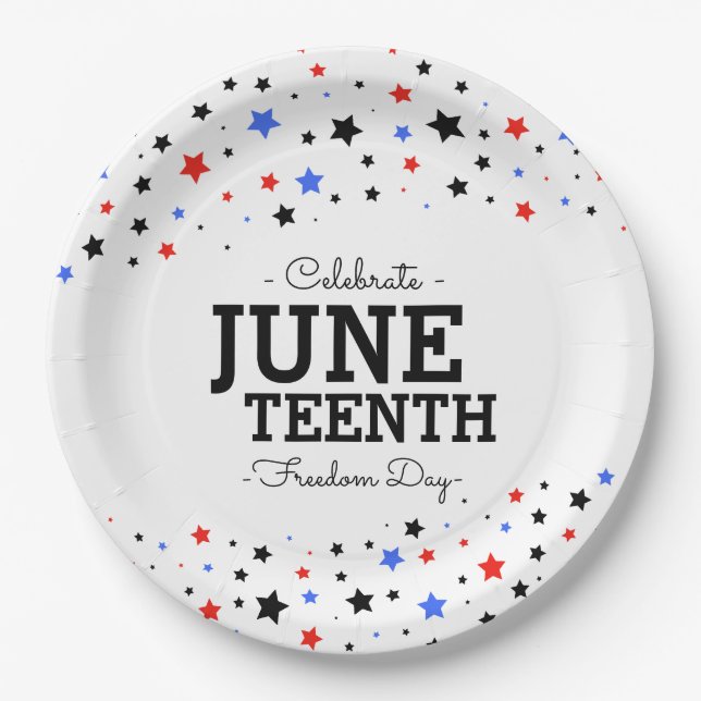 Cluster of Stars | Celebrate Juneteenth Paper Plat Plates (Front)