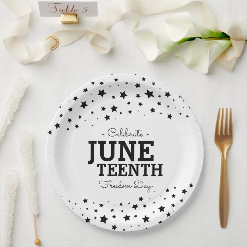 Cluster of Stars  Celebrate Juneteenth  Paper Plates