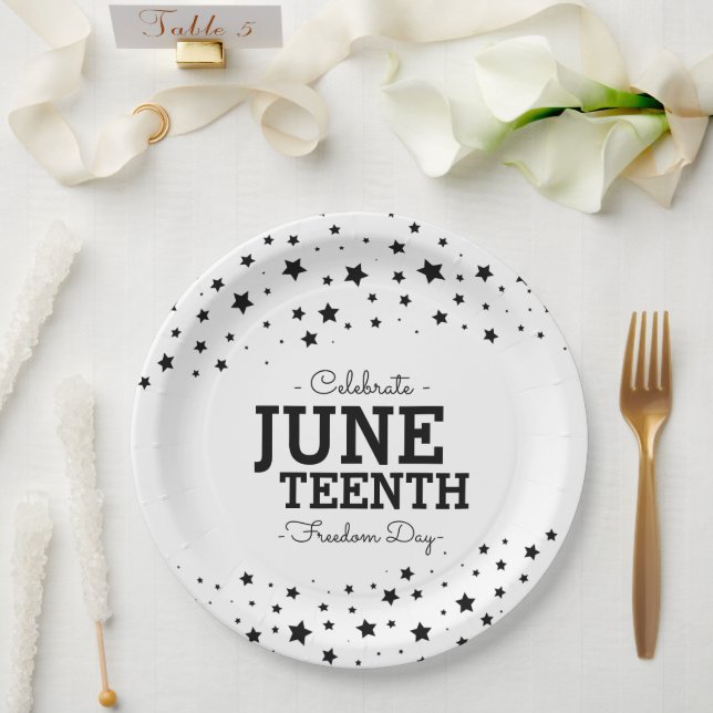 Cluster of Stars | Celebrate Juneteenth  Paper Plates (Wedding)
