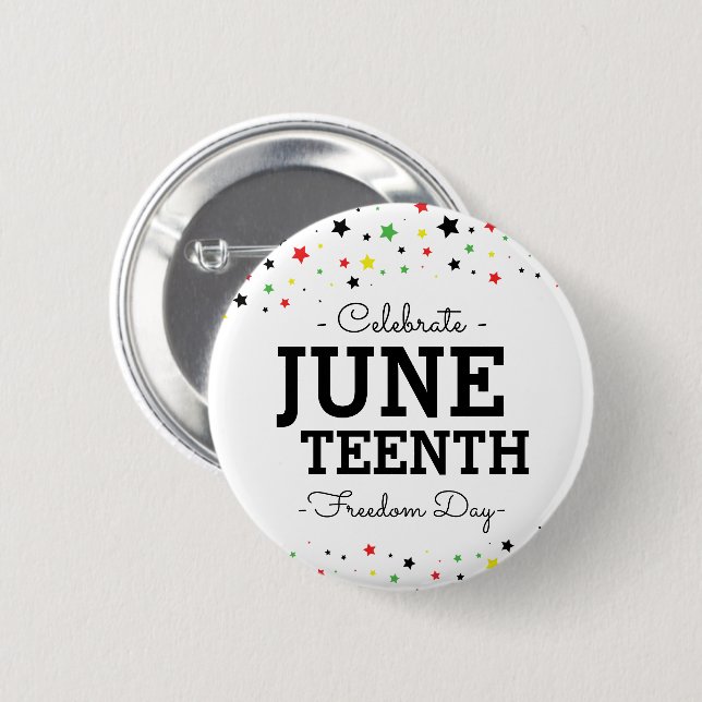 Cluster of Stars | Celebrate Juneteenth RBYG Color Button (Front & Back)