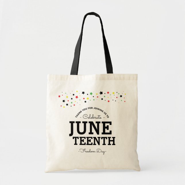 Cluster of Stars | Celebrate Juneteenth RBYG Color Tote Bag (Front)