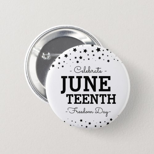 Cluster of Stars  Celebrate Juneteenth Themed Button