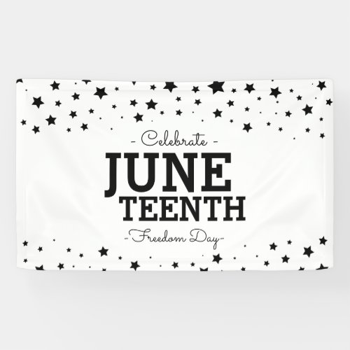 Cluster of Stars  Juneteenth Freedom Day Banner