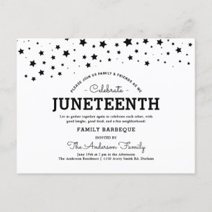 Cluster of Stars   Juneteenth Holiday Party Postcard