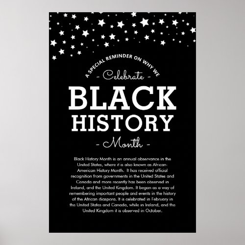 Cluster of Stars  Juneteenth Information BW  Pos Poster