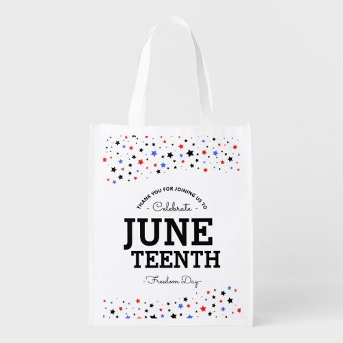 Cluster of Stars  Juneteenth Information Grocery Bag