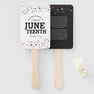 Cluster of Stars Juneteenth Information Hand Fan