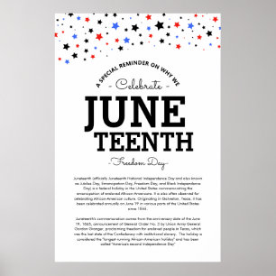 Cluster of Stars   Juneteenth Information Poster